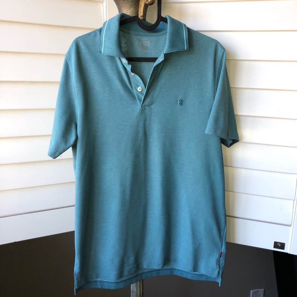 Izod performance polo short sleeve blue s